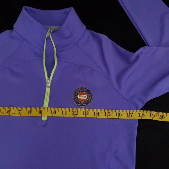 Under Armour Shirt Womens Medium Golf 1/4 Zip Pullover Heathered Purple Heatgear - Picture 12 of 16